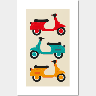 Retro and Classic Motorbike Posters and Art